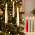 Christbaumlichter LED 20 Stk. kabellos inkl. Fernbedienung &amp; Klemmen - passend für die meisten Kerzenhalter etc.