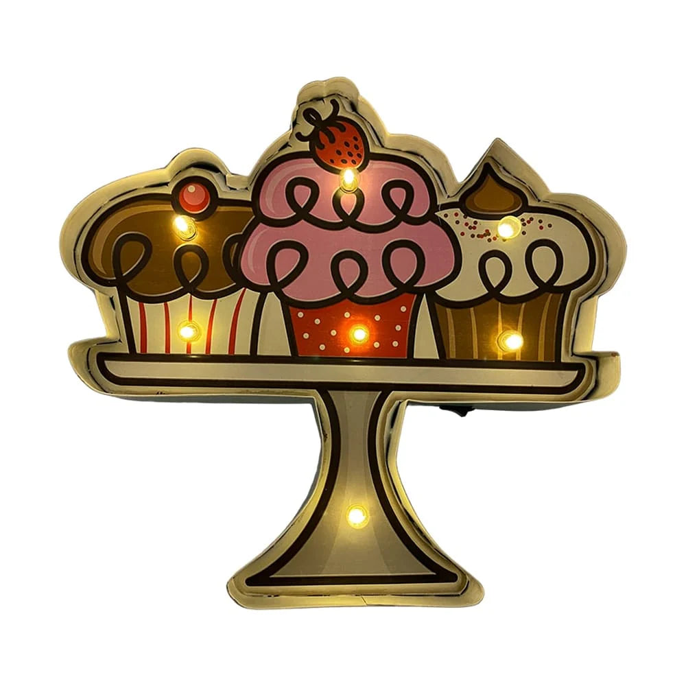 Retro-Schild MUFFINS mit Beleuchtung