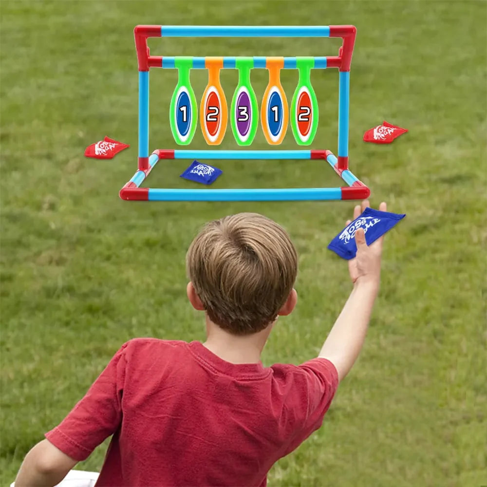 Bowling-Wurfspiel für den Garten