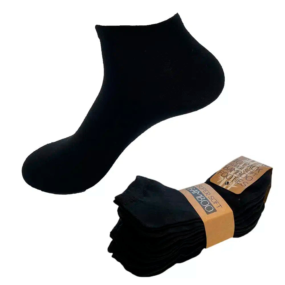 Bambus Söckchen 10 Paar (schwarz)