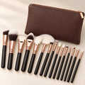 Make-up-Pinselset mit 15 Pinseln und Aufbewahrungstasche