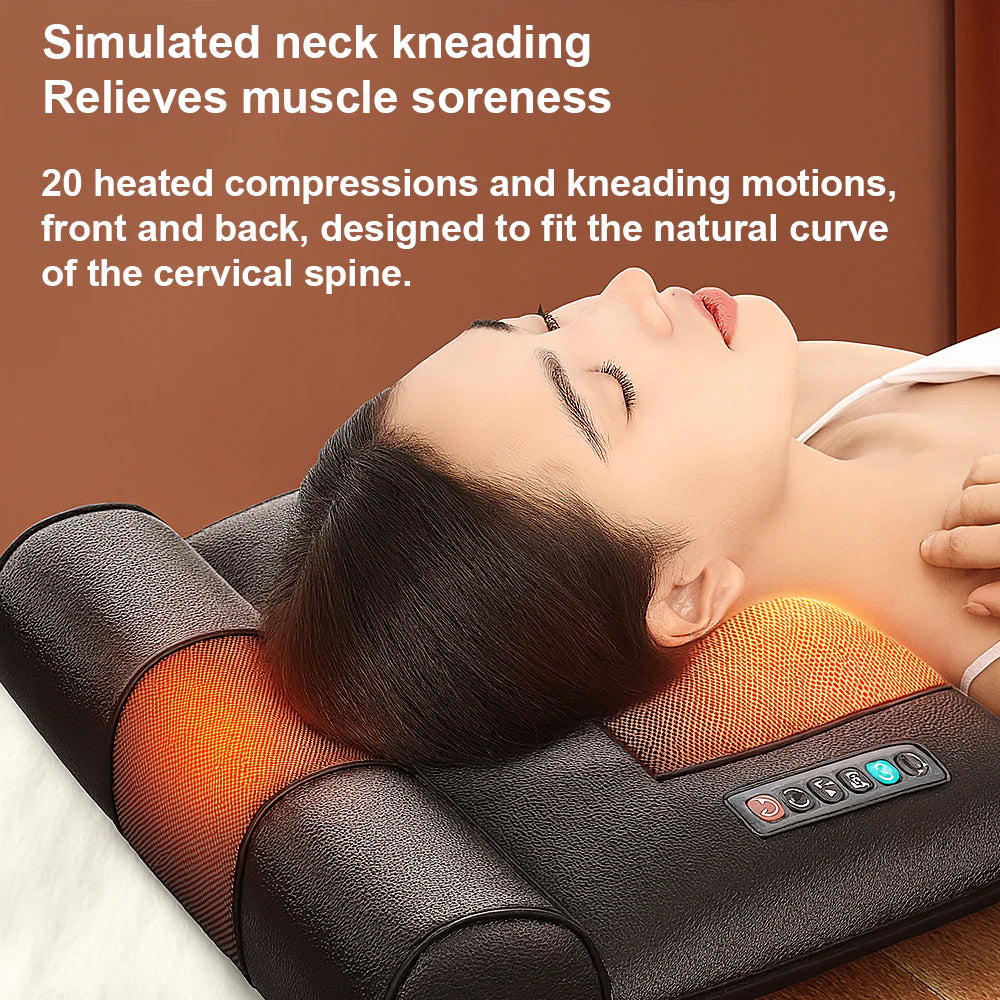 Elektrische Massagematte (schwarz) mit 10 Zonen – totale Entspannung von Nacken bis Füßen