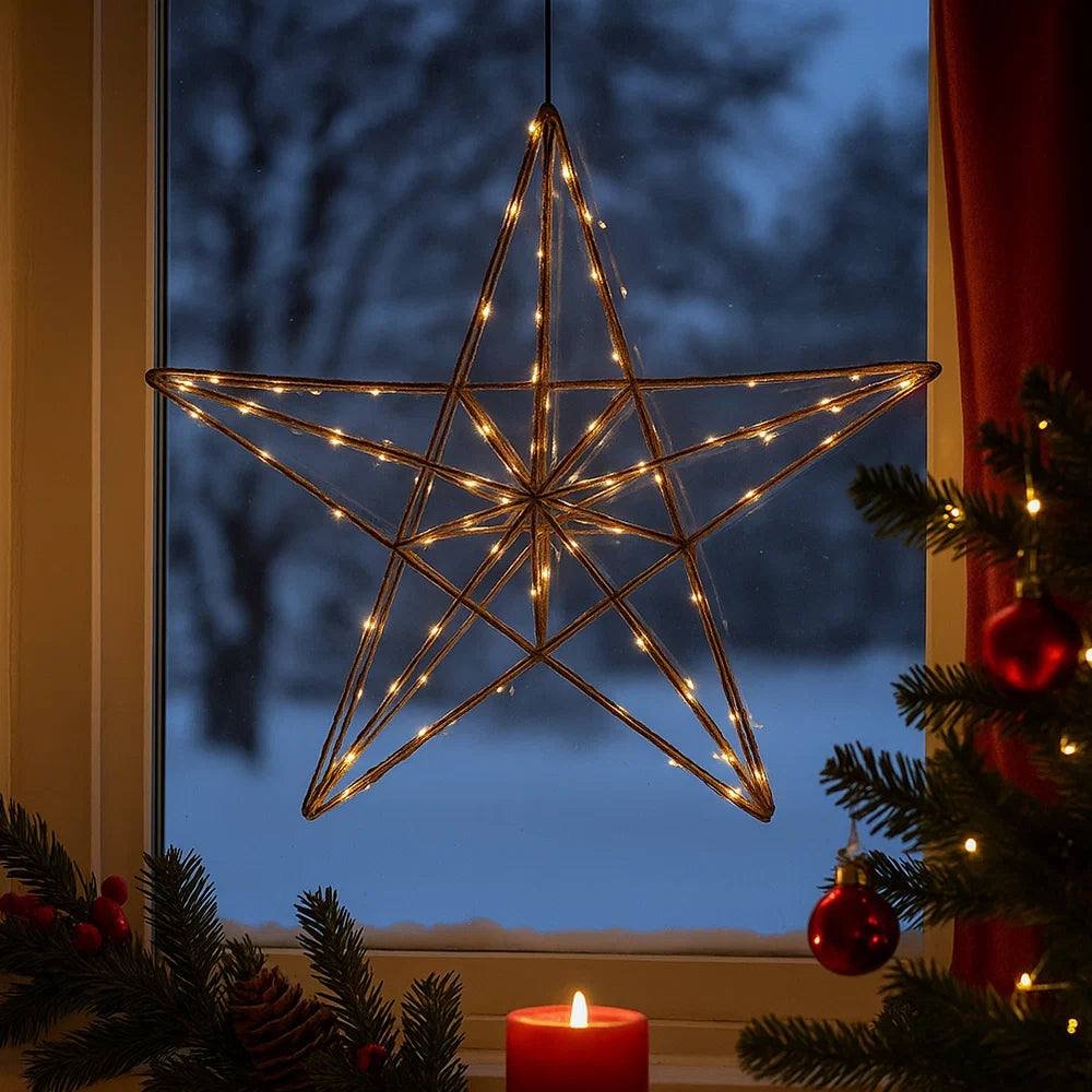 LED-Weihnachtsstern – Ø 38,5 cm – mit kleinen leuchtenden LEDs