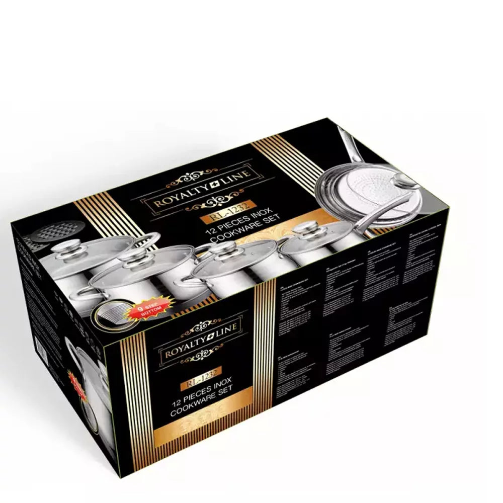 Royalty Line Topfset aus Edelstahl (12 Teile)