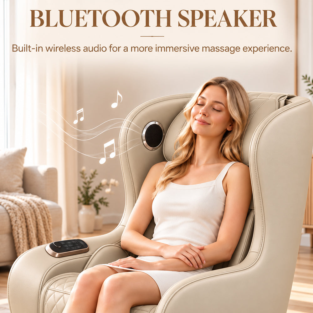 3D-Massagesessel – Zero Gravity und Wärmetherapie – Modell 988C6 Beige