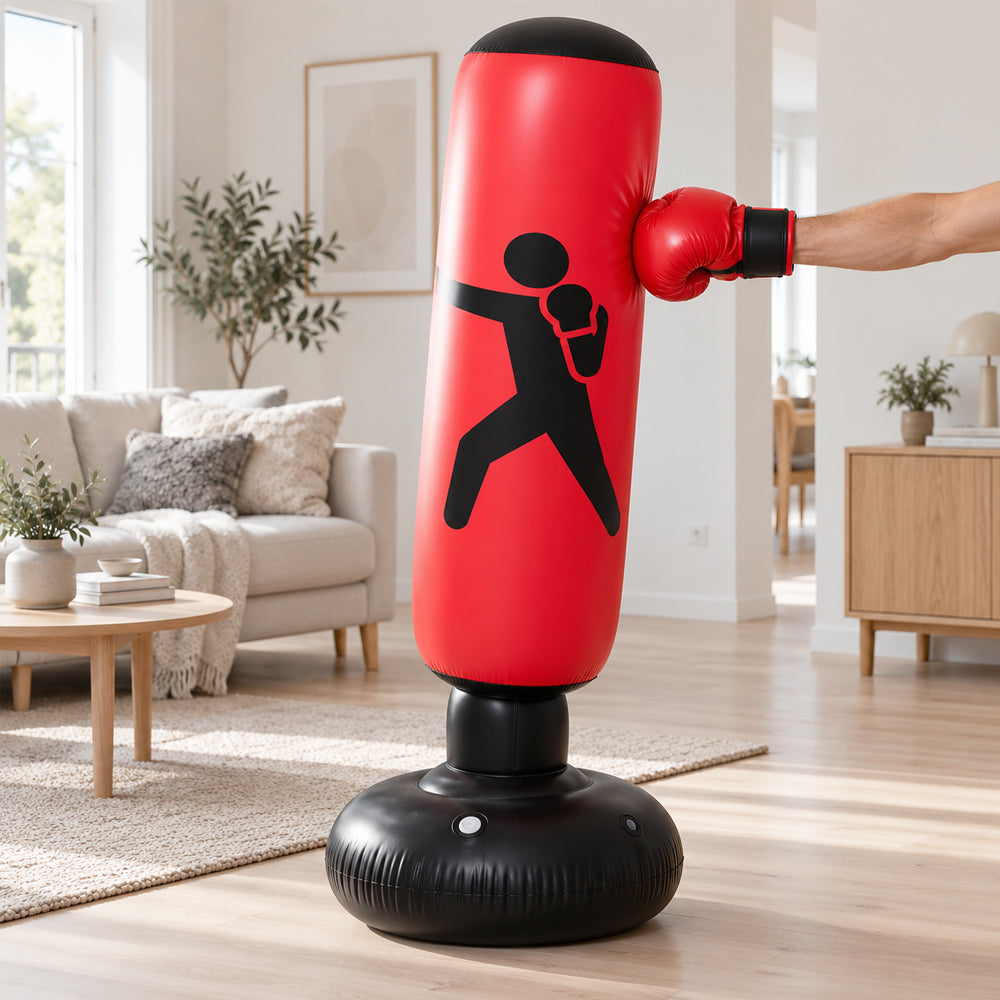 Aufblasbarer Standboxsack 160 cm – Rot, Gelb oder Schwarz