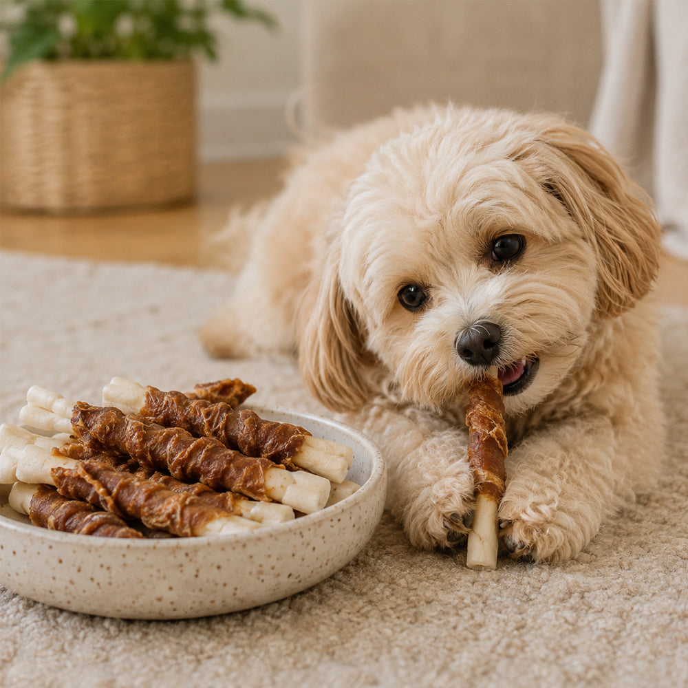 Treateaters Twisted Duck  – Gedrehte Enten-Kaustangen für Hunde 80g