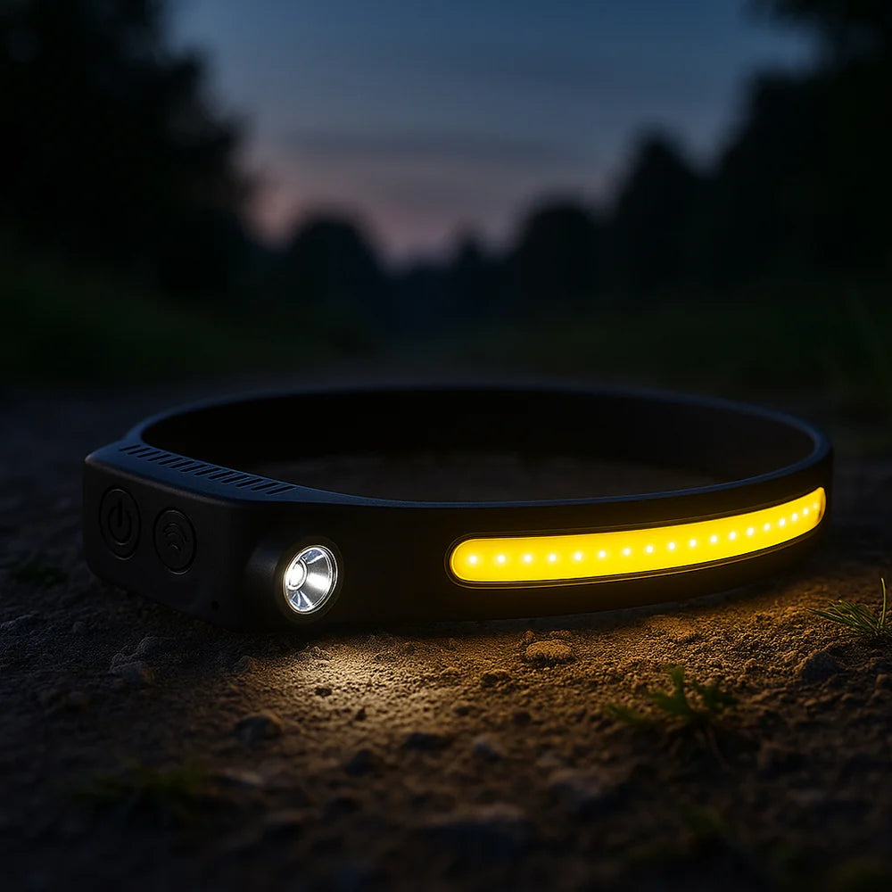 Stirnlampe mit COB-Licht – 330 Lumen, wasserabweisend – 5 Leuchtmodi