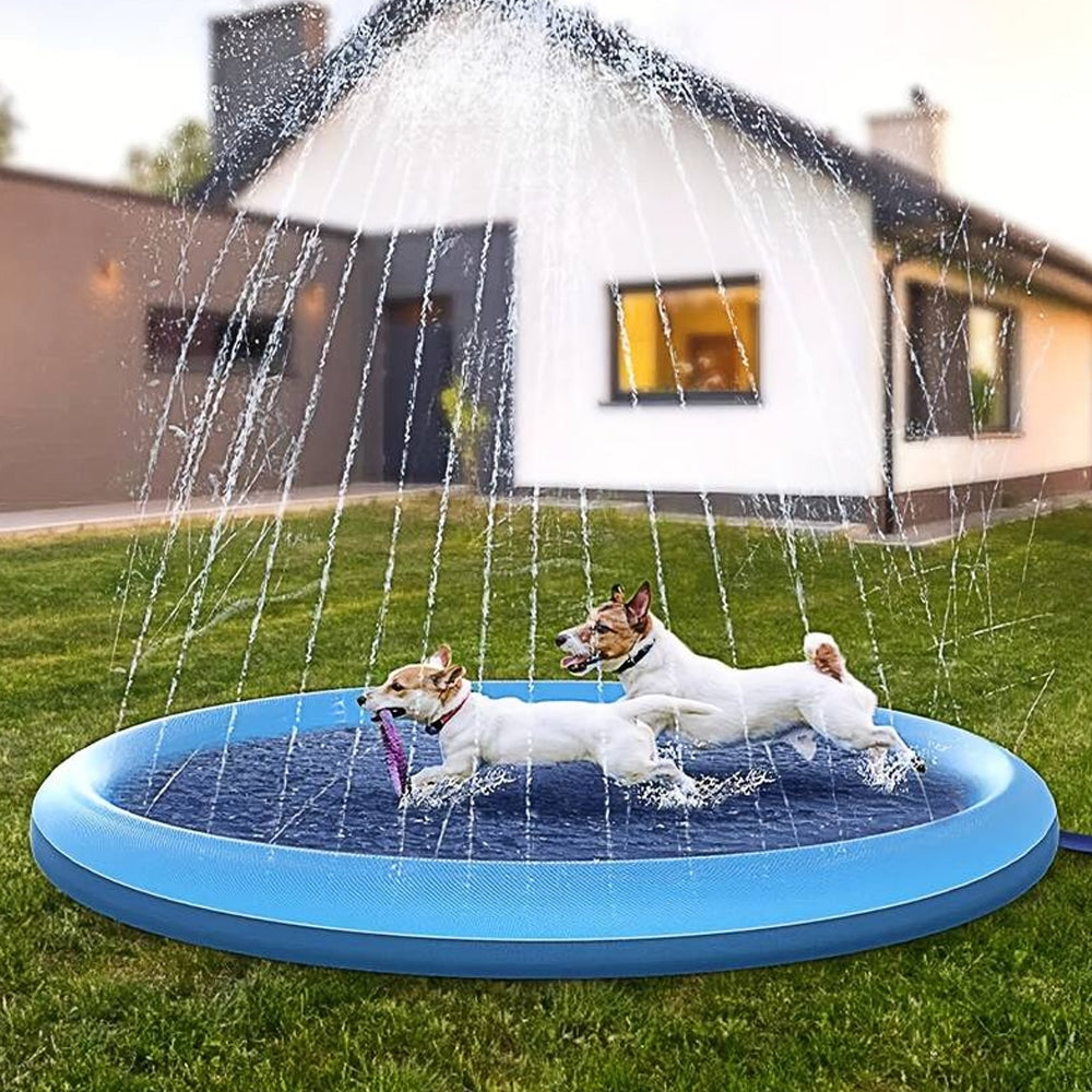 Hundepool mit Wassersprinkler – In Größen für große und kleine Hunde erhältlich