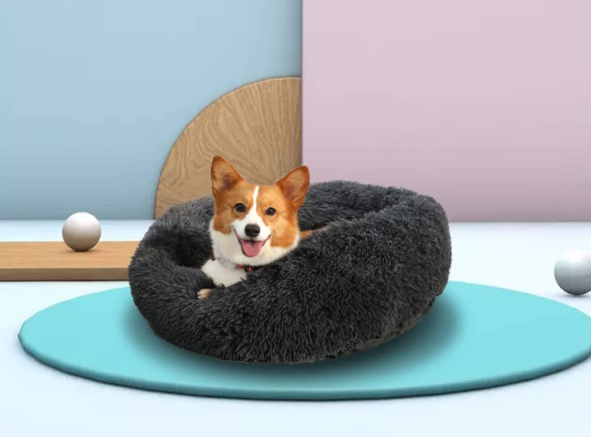 Weiches und beruhigendes Donut-Hundebett (Viele Farben)