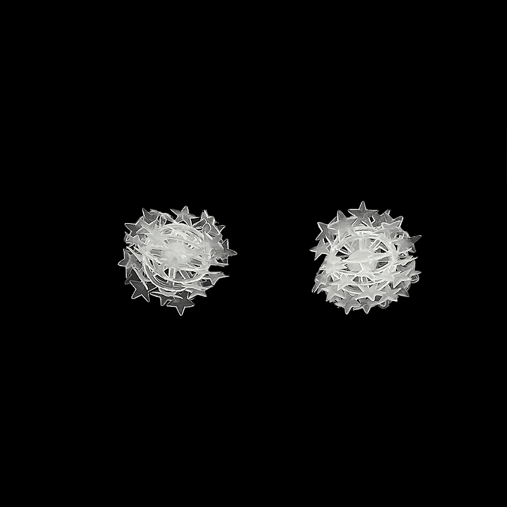 LED-Lichterkette mit 20 Sternkugeln - Weiß (3 Meter)