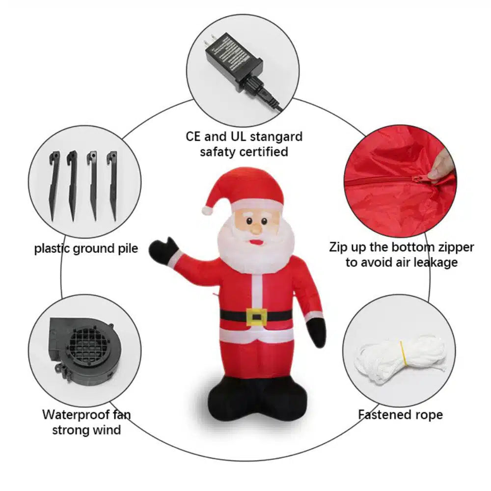 Aufblasbarer Weihnachtsmann 1,8 m / 2,4 m / 3,5 m oder 5,0 Meter