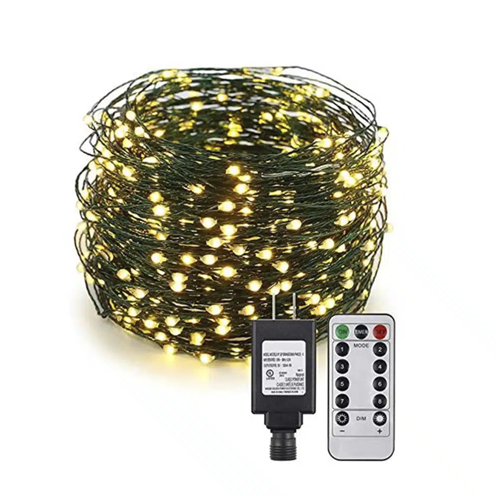 LED-Lichterkette mit Fernbedienung und 8 Lichteinstellungen – 30/40/50 Meter –