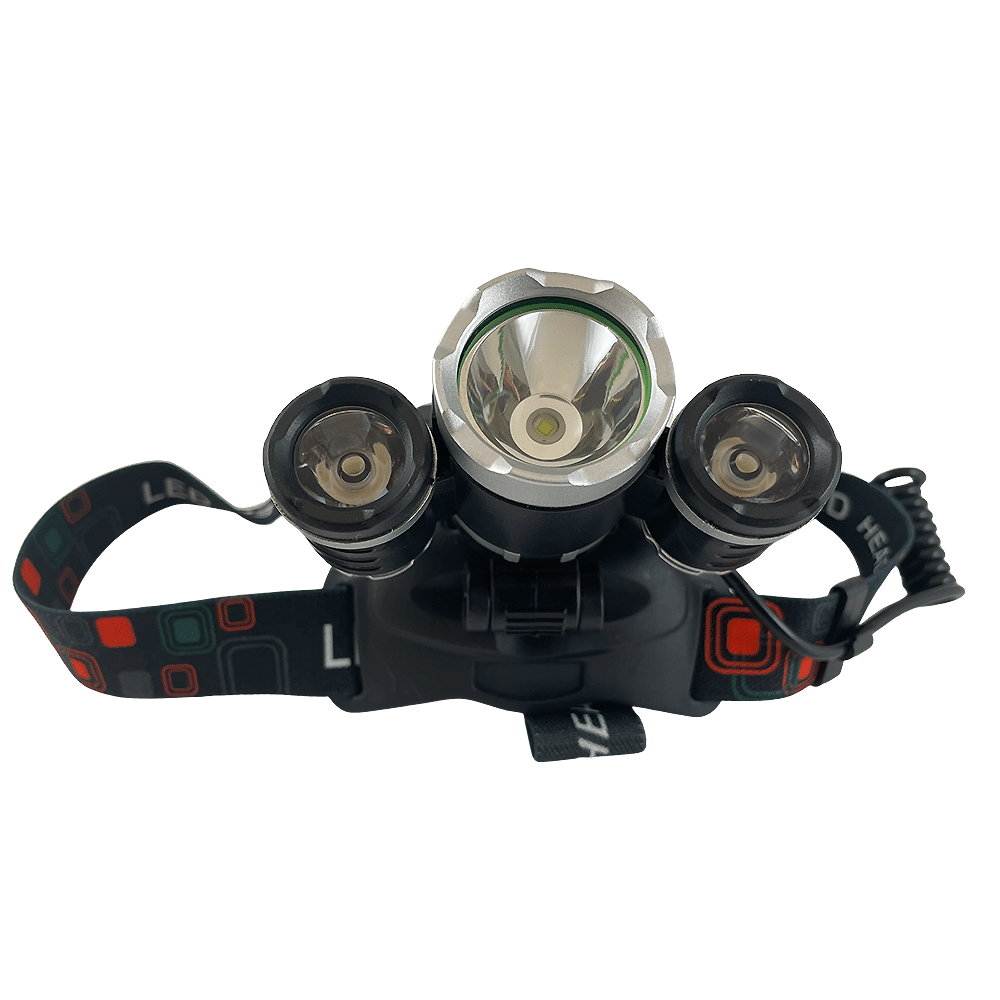 Stirnlampe LED (starke 5000 Lumen) Inkl. Wiederaufladbare Batterien Akku