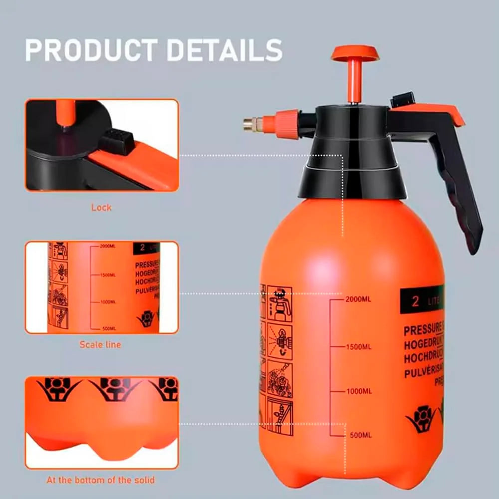 Drucksprüher 2 Liter mit Pumpe – Orange