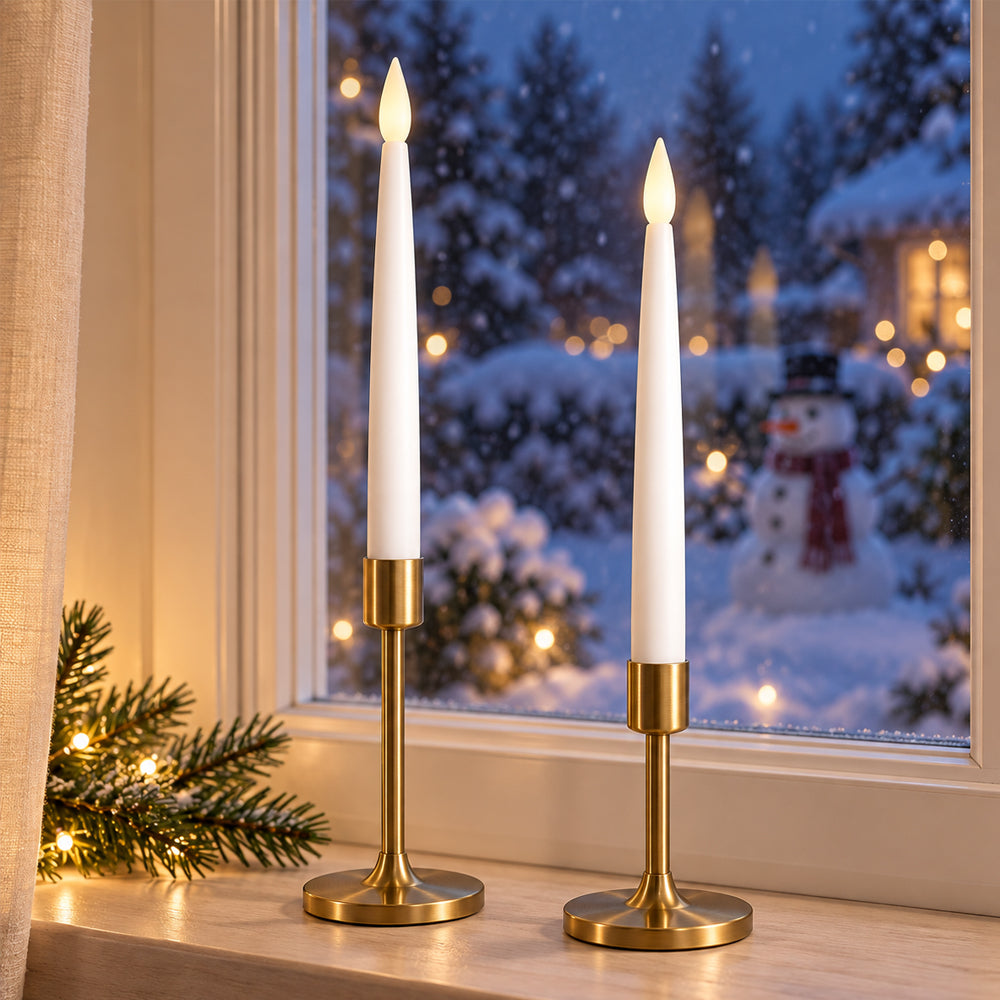 Kabellose LED-Weihnachtsbaumkerzen 8, 16 oder 24 Stück - Passen die meisten Georg Jensen Kerzenhalter usw.