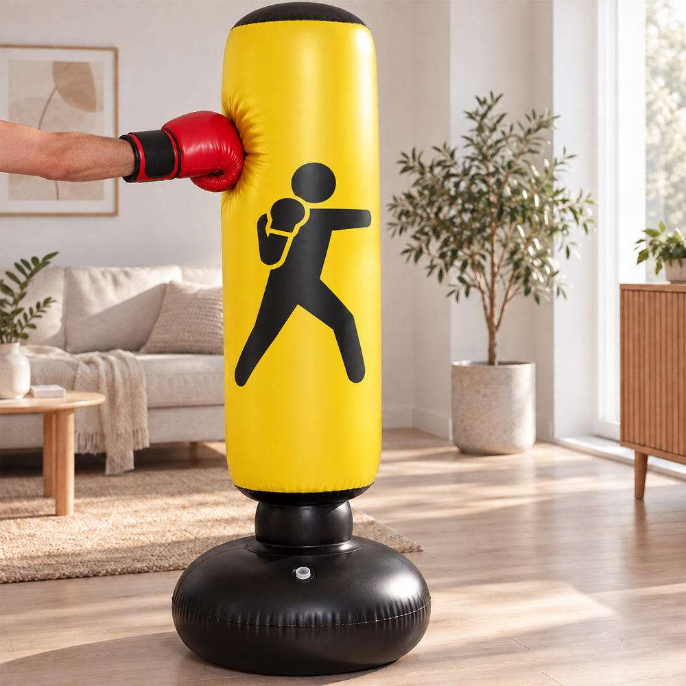 Aufblasbarer Standboxsack 160 cm – Rot, Gelb oder Schwarz