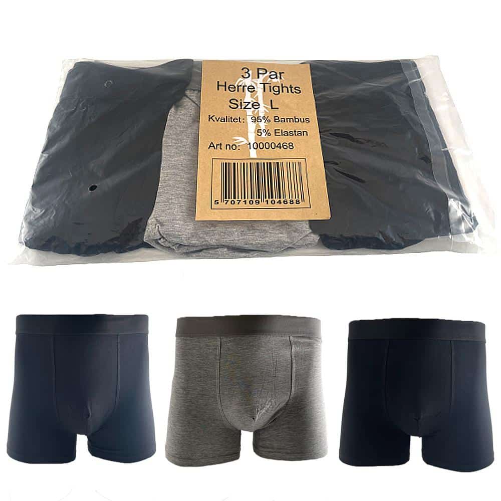 3 Paar Bambus-Unterhosen / Boxershorts für Herren