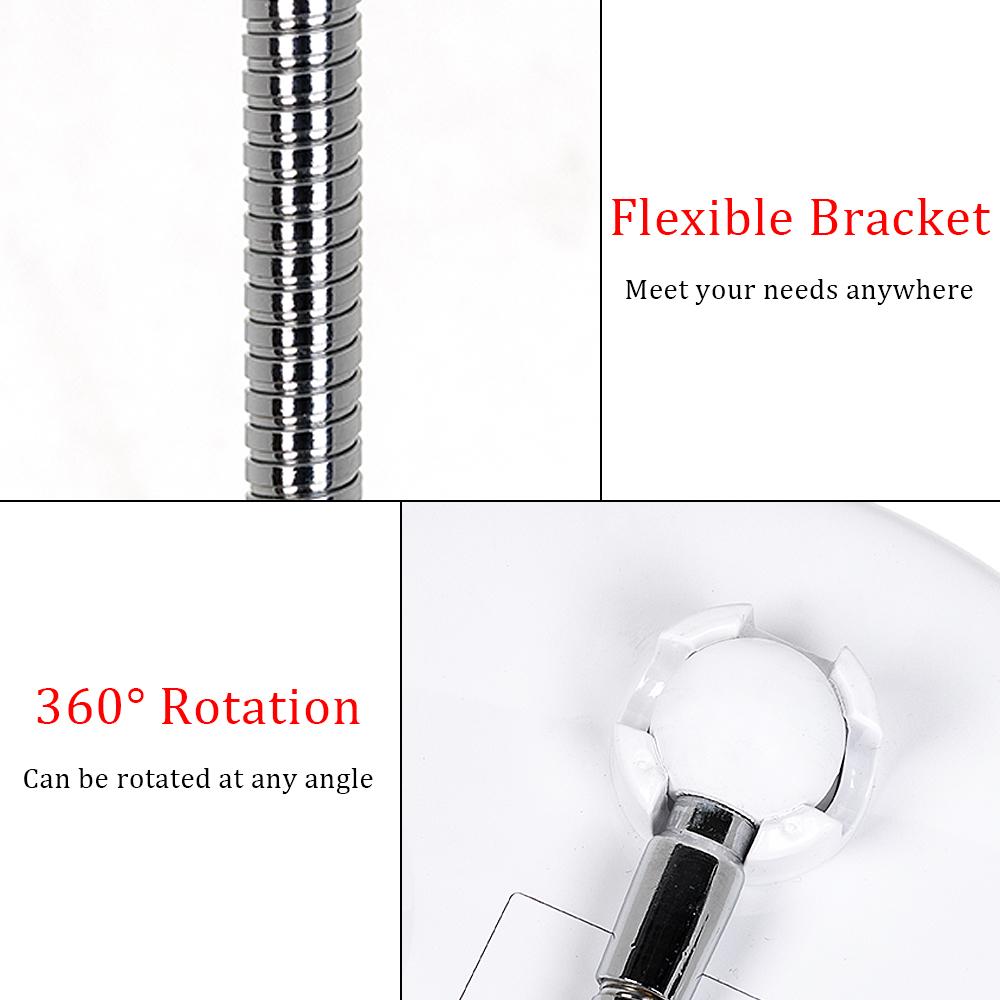 Schminkspiegel mit LED &amp; Vergrößerung - mit Saugnapf und flexiblem Arm