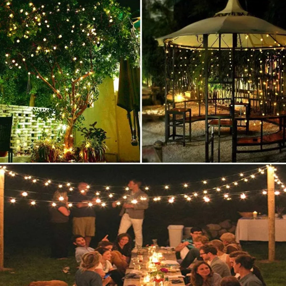 Solar-Lichterkette mit Kugelleuchten - 5M-20 LED / 7M-50 LED / 12M-100 LED