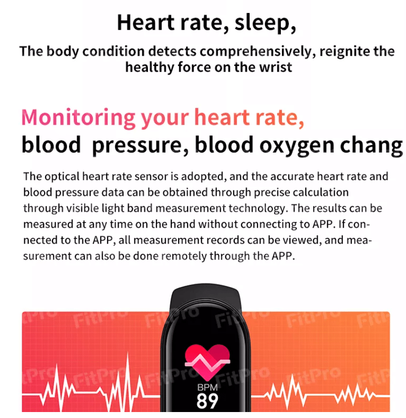 Smartwatch - mit Puls- und Blutdruckmessgerät
