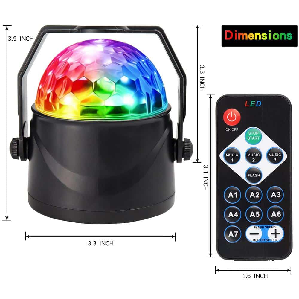 Rotierende LED-Discokugel mit Fernbedienung