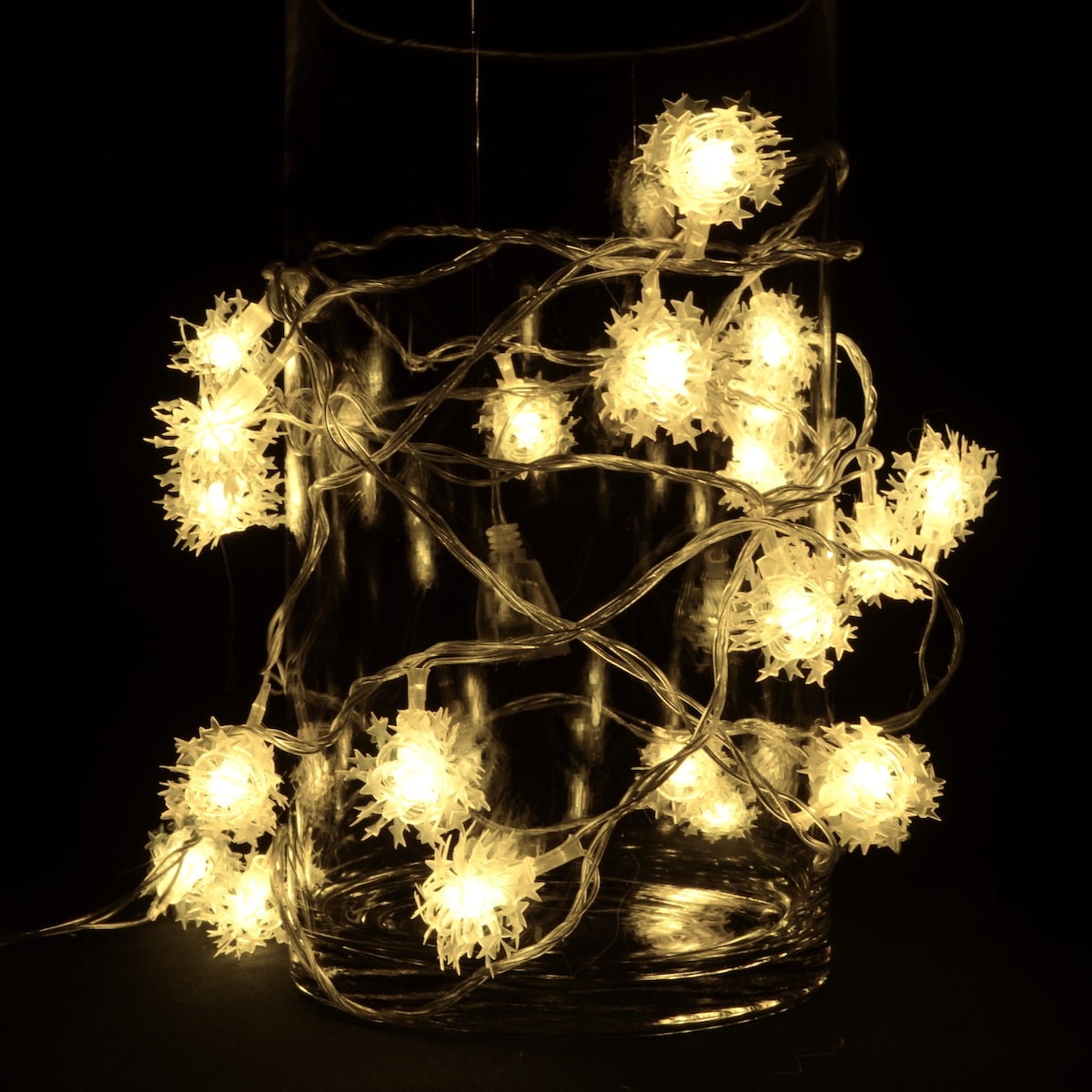 LED-Lichterkette mit 20 Sternkugeln - Weiß (3 Meter)