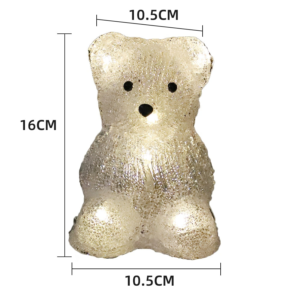 Acryl Eisbär - Höhe 16 cm - mit/ohne rote Schleife -