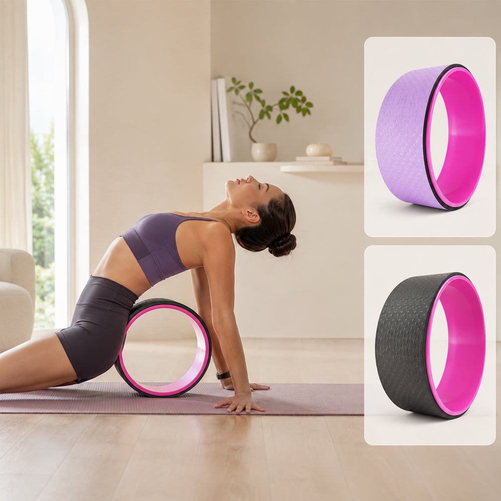 Yoga-Rad / Yoga Wheel – Lila/Pink oder Schwarz/Pink