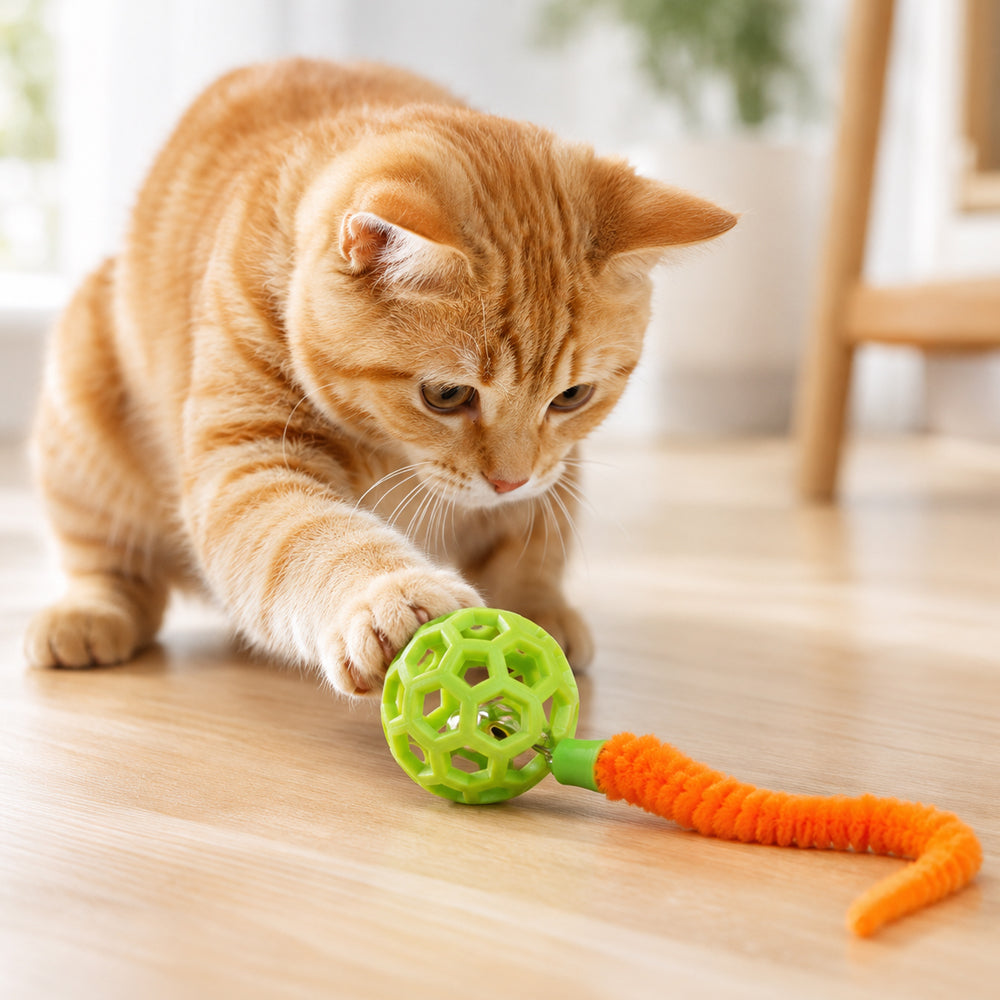 Interaktives Katzenspielzeug mit Glocke