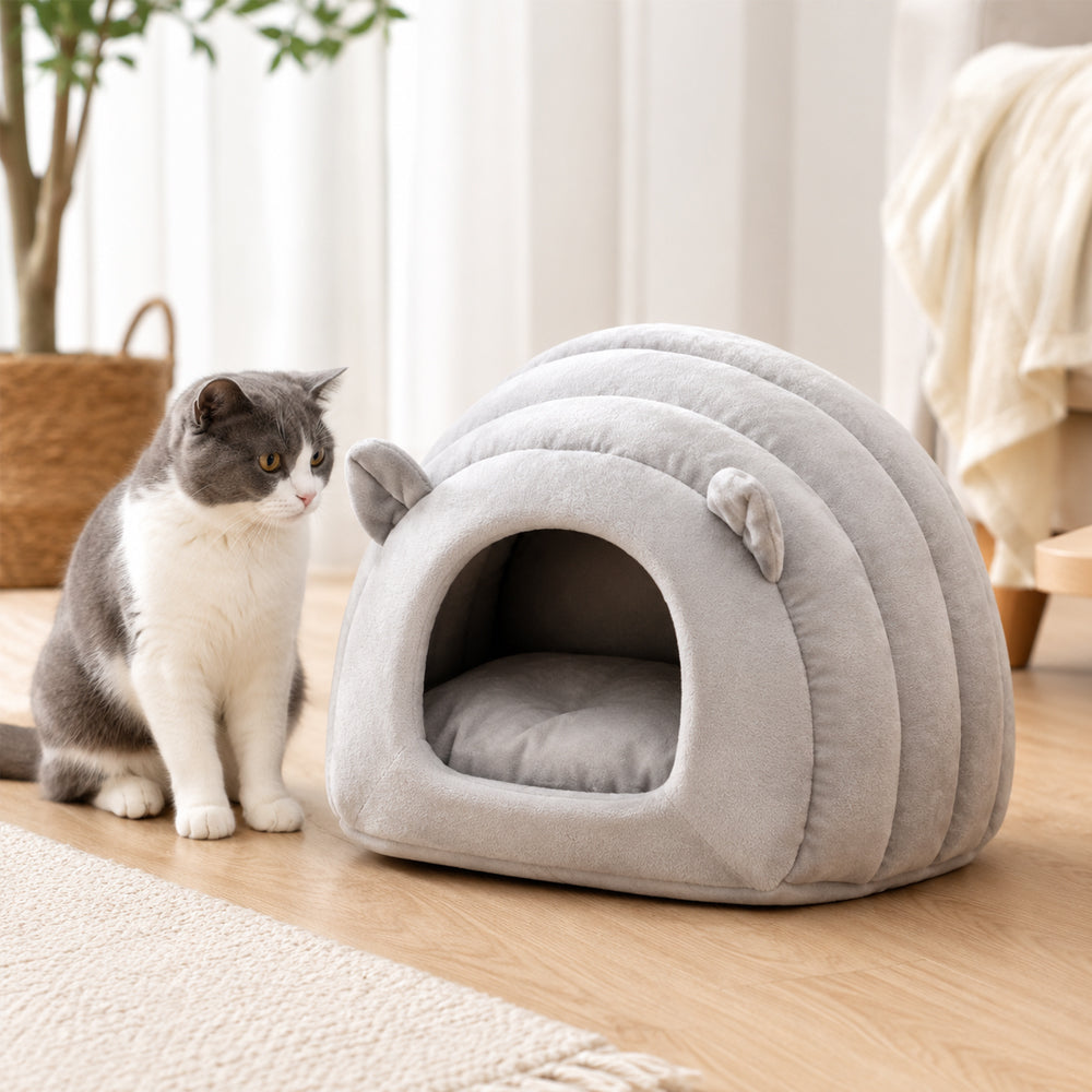 Weiches Höhlenbett für Katzen und kleine Hunde
