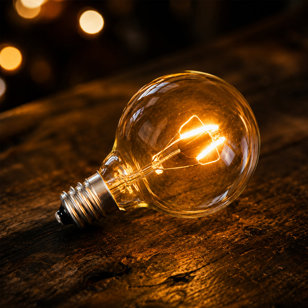 Zusätzliche G40 E12 Vintage-Glühbirne für Lichterkette