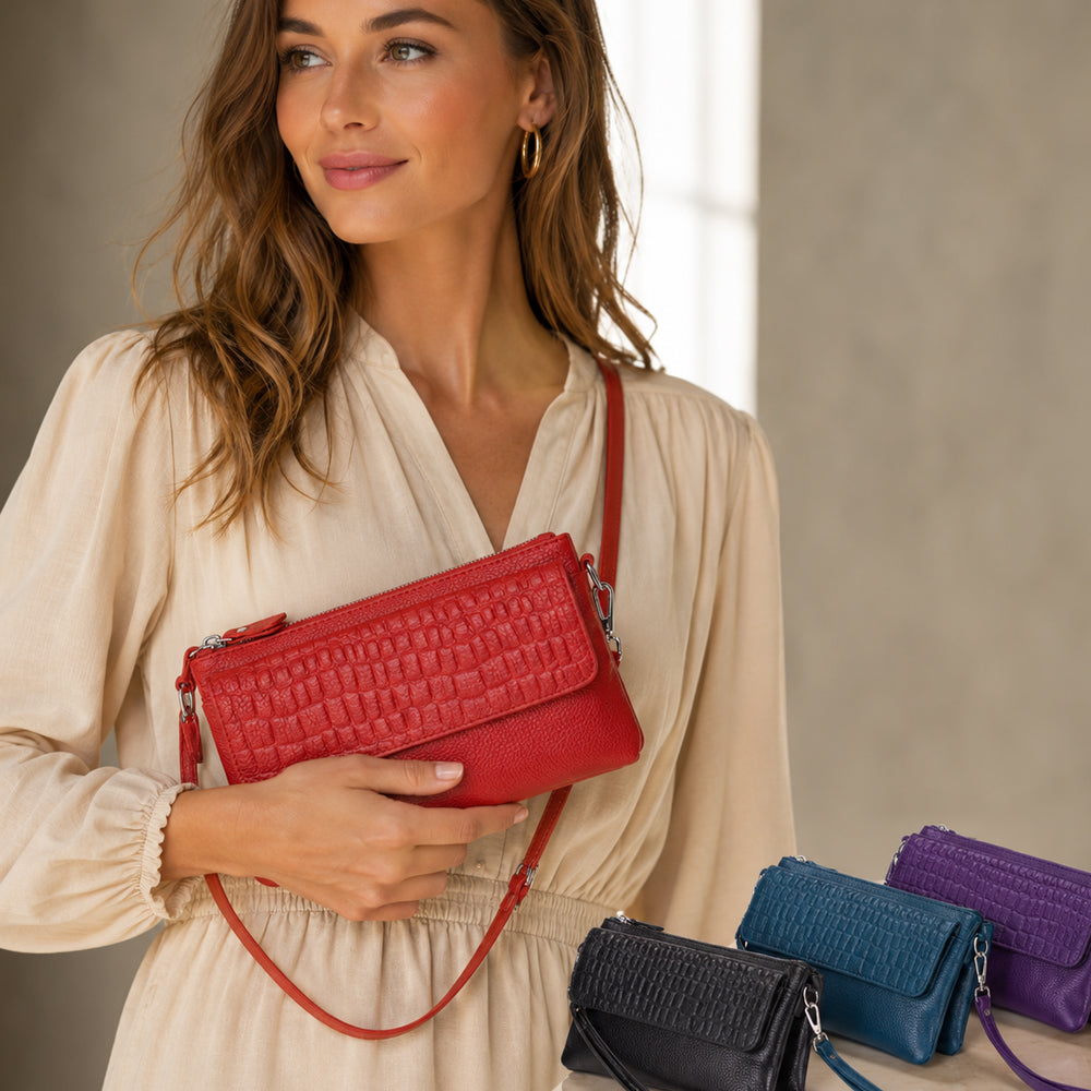 Clutch / Handtasche mit Schulter- und Handschlaufe