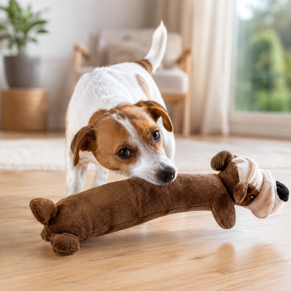 Weiches Plüschspielzeug für Hund und Katze – mit Quietsch- und Knistergeräusch