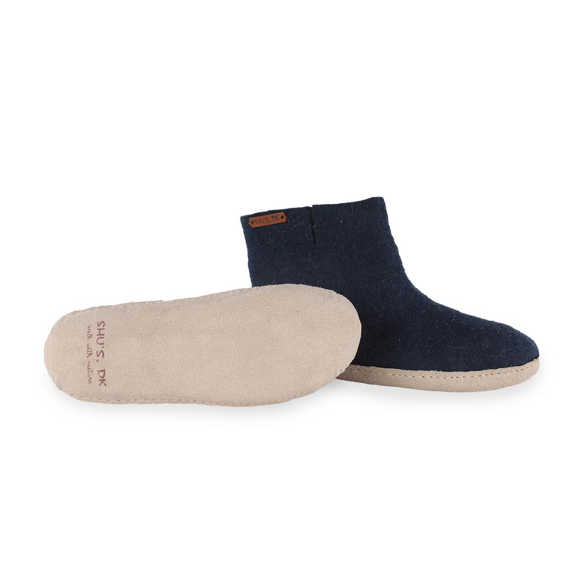 Kinder-Wollstiefel (100 % reine Wolle) mit Ledersohle