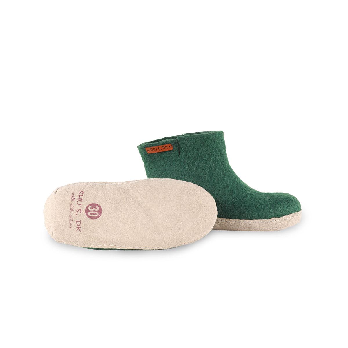 Kinder-Wollstiefel (100 % reine Wolle) mit Ledersohle