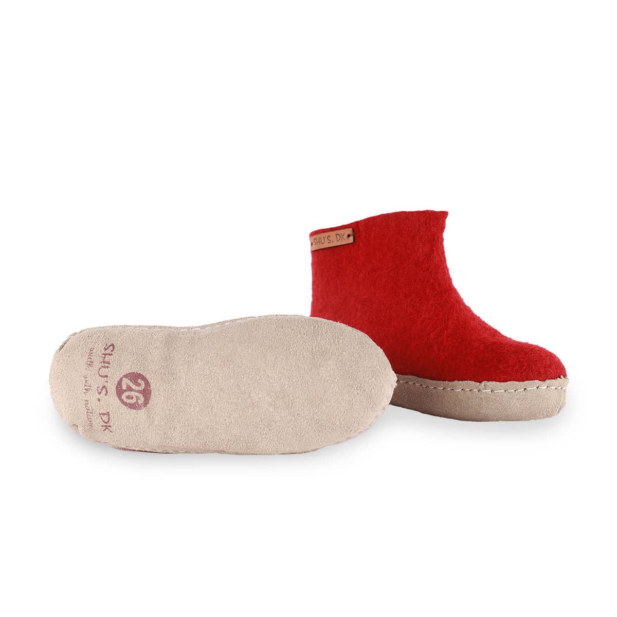 Kinder-Wollstiefel (100 % reine Wolle) mit Ledersohle