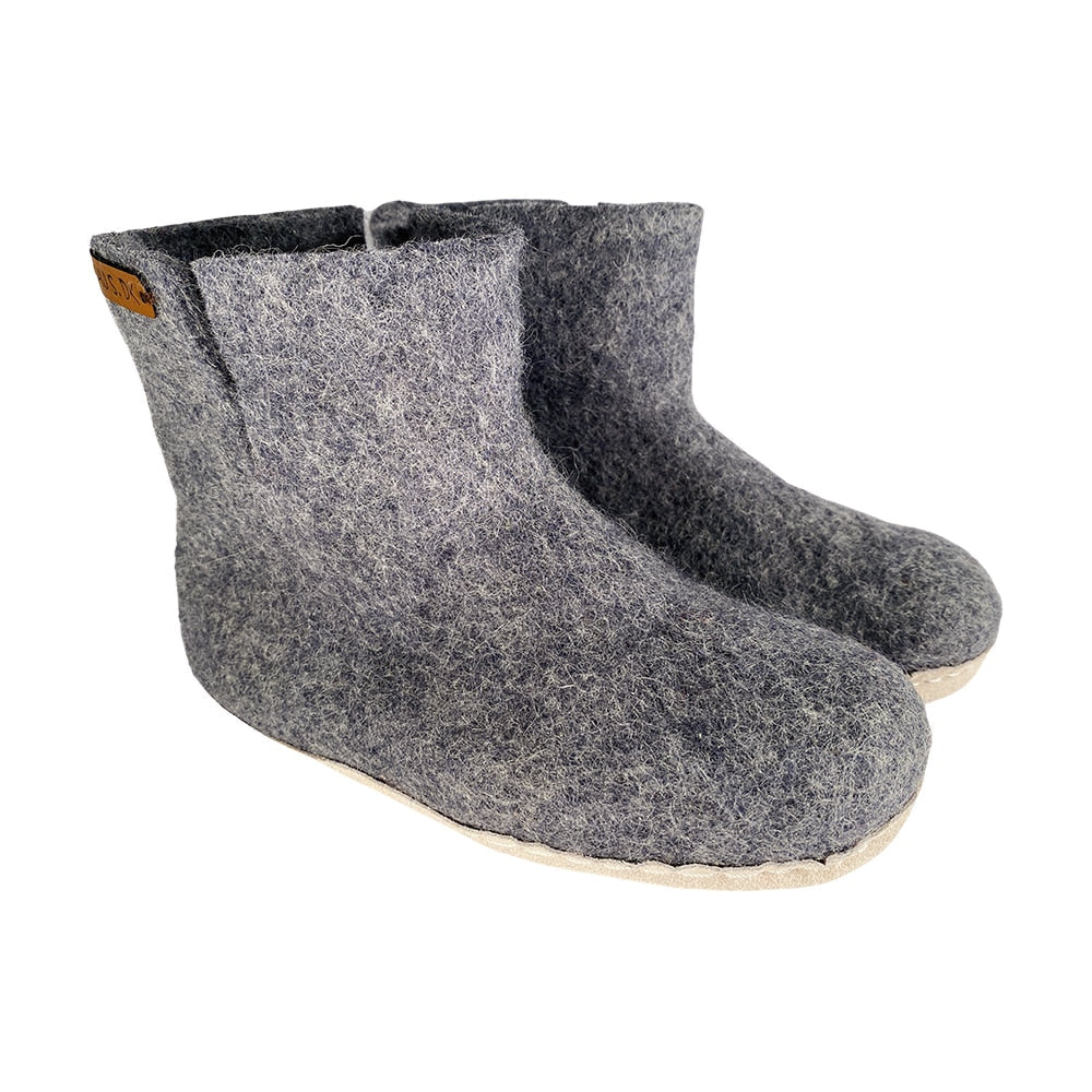 Kinder-Wollstiefel (100 % reine Wolle) mit Ledersohle