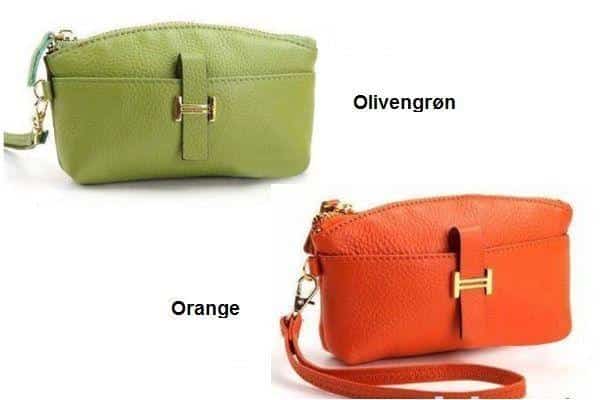 Modische Clutch aus echtem Leder