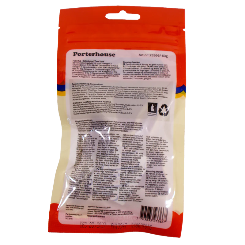 Småland Porterhouse 60g (godbidder til hunde)