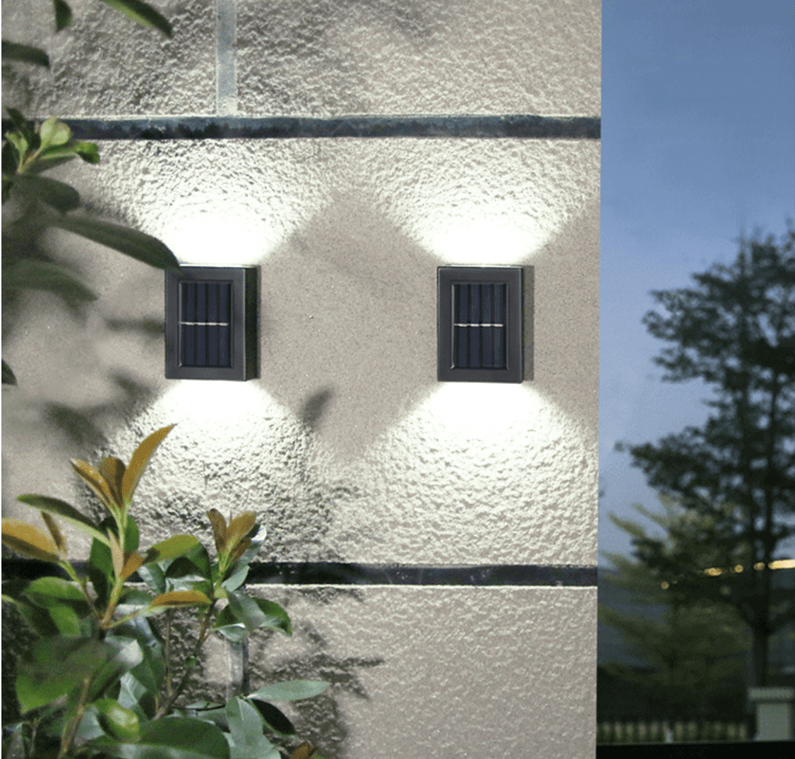 LED-Solarzellen-Wandleuchte (Up-Downlight)