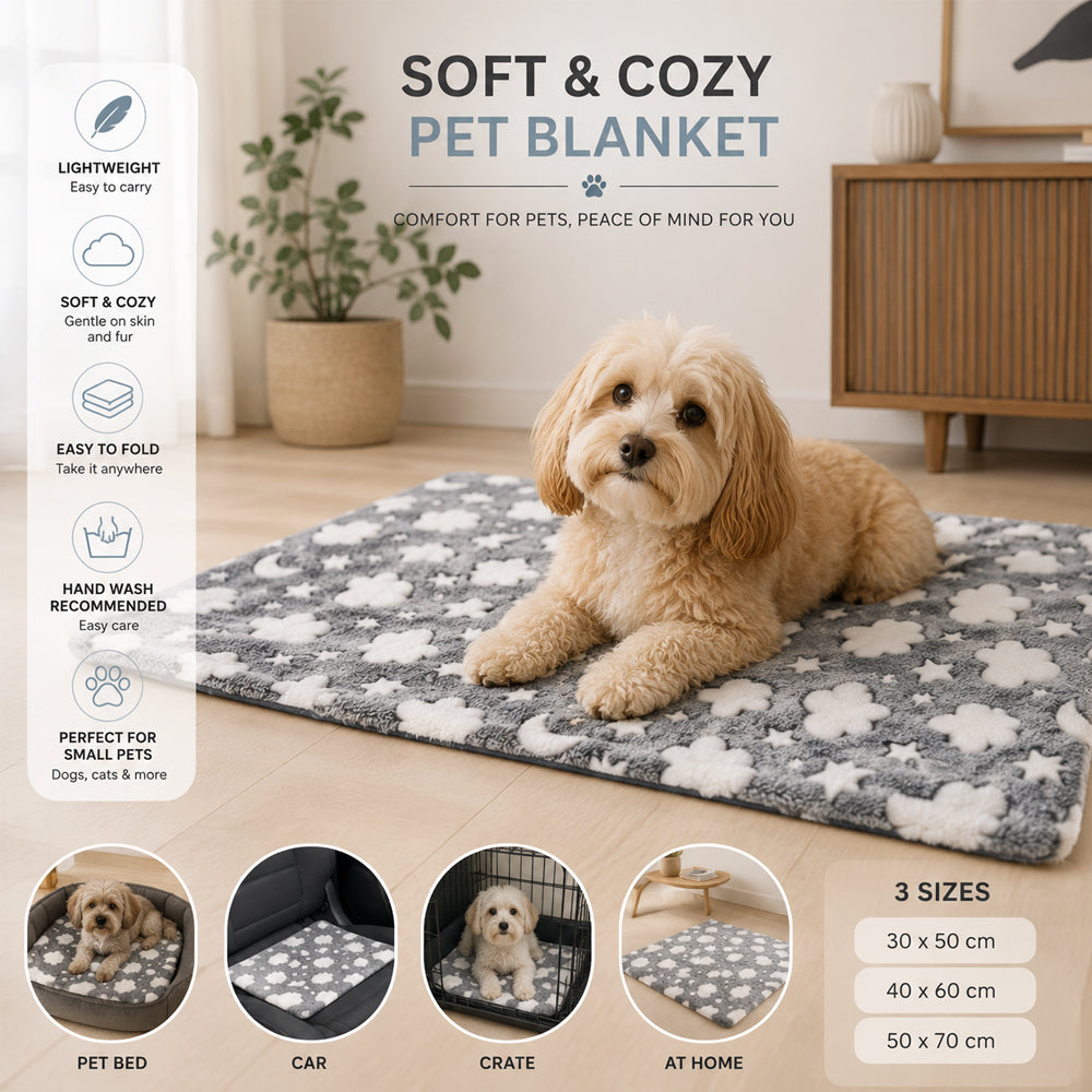 Weiche Hundedecke mit Print – gemütlicher Ruheplatz für Hund und Katze