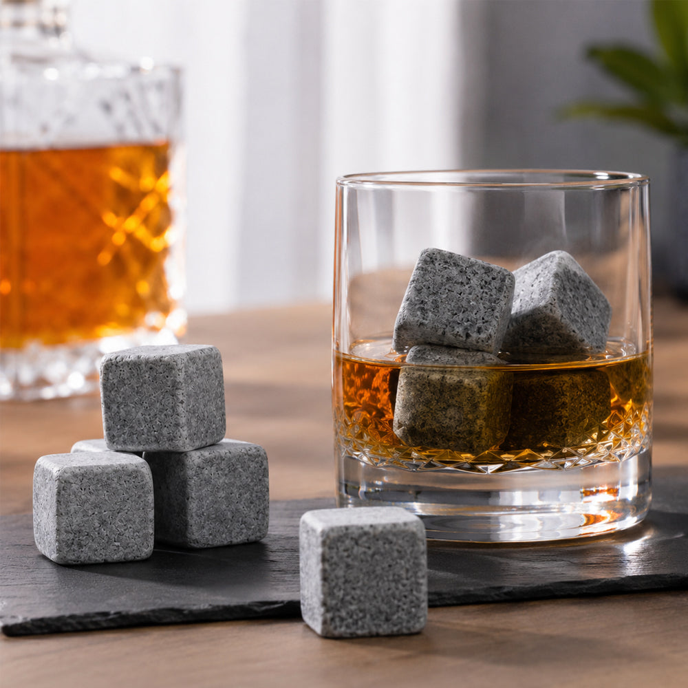 Whiskystein, 9 Stück (Eiswürfel für Whisky und andere Getränke)