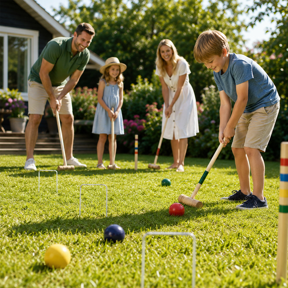 Großes Gartenspiel-Paket für den Sommer mit 5 klassischen Gartenspielen