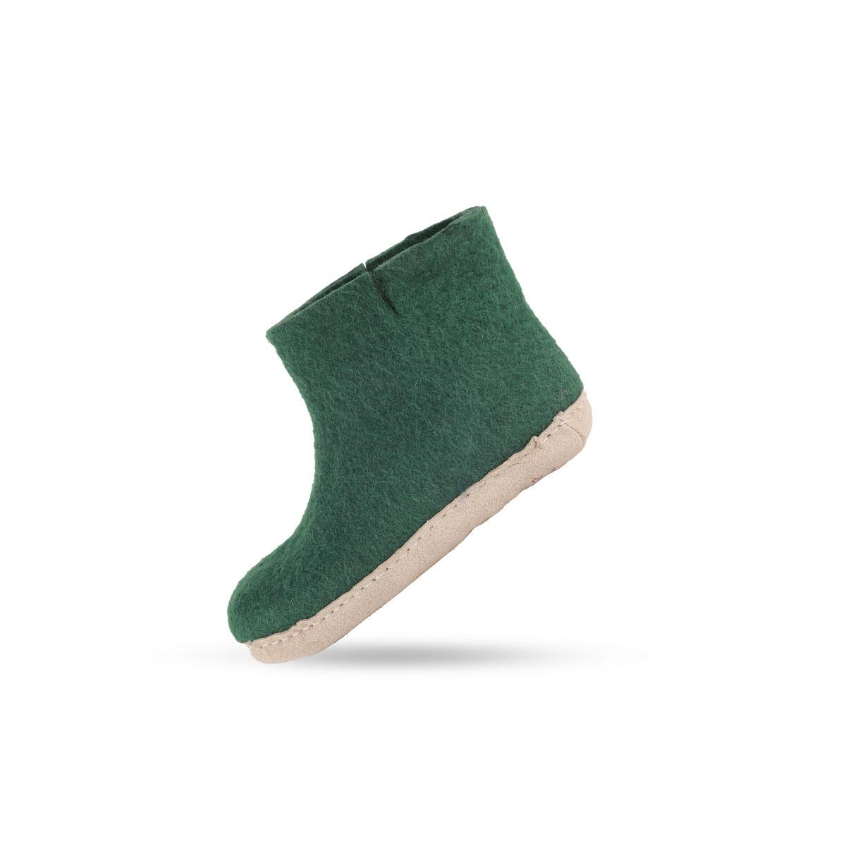 Kinder-Wollstiefel (100 % reine Wolle) mit Ledersohle