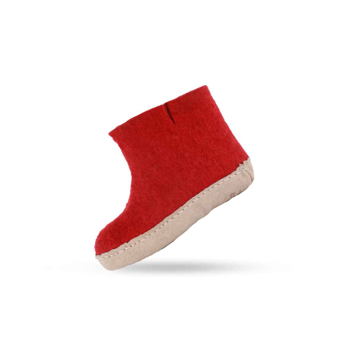 Kinder-Wollstiefel (100 % reine Wolle) mit Ledersohle