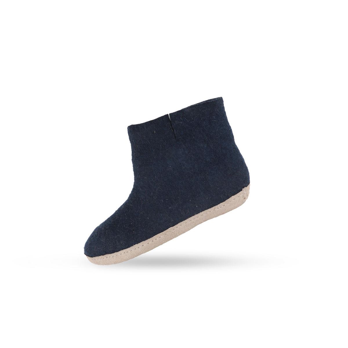 Kinder-Wollstiefel (100 % reine Wolle) mit Ledersohle