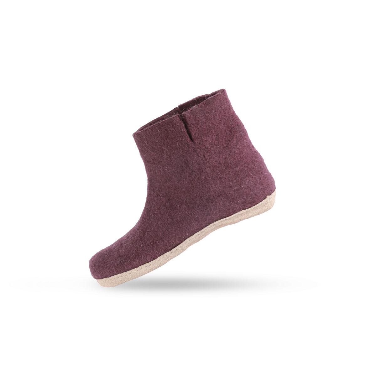 Kinder-Wollstiefel (100 % reine Wolle) mit Ledersohle