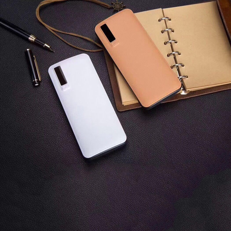 Powerbank 10.000 mAh Leder-Optik