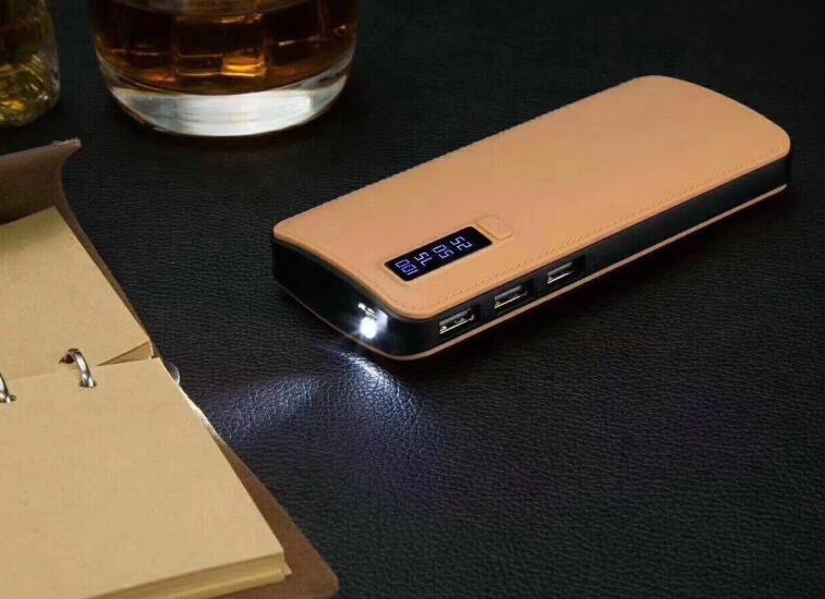 Powerbank 10.000 mAh Leder-Optik